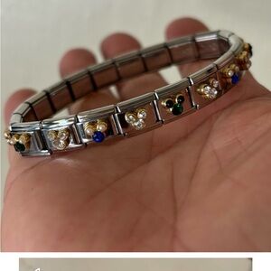 DLinq mickey like italian charm stainless steel bracelet all NEW no box